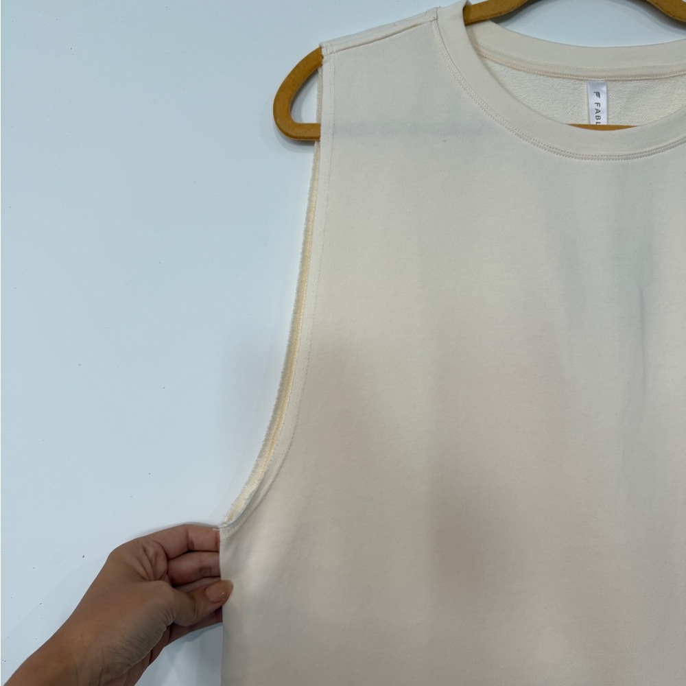 Fabletics Cream Muscle Tee - Picture 3 of 9